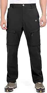 [Little Donkey Andy] Men's Quick-Dry Lightweight Hiking Pants, Cargo Zip-Off Convertible Pants