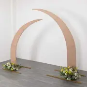 2 NUDE Fitted Spandex Half Crescent Moon Arch BACKDROP STAND Events Wedding