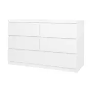 6 Drawer Dresser - White
