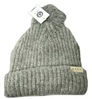 Neff Womens Grey Muffin Beanie Hat New