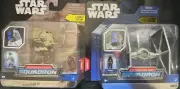 Star Wars Micro Galaxy Squadron Lot (AT-ST #0009 & Tie Fighter # 0010)