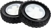 Yardwe 6 Inch No Inflation Lawn Mower Wheel Rubber 2pcs Set for Trolley Grass Cutting Equipment