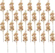 24 PCS Christmas Glitter Berries Stems Artificial Christmas Picks for Christmas