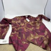 CHICO'S NEW $80 Abstract Beauty Faux Suede Drape Front Jacket Chico's 1 / US M