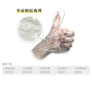 厚款PE萬用手套 共400支/四盒(手扒雞手套/衛生手套/食品手套/拋棄式手套)