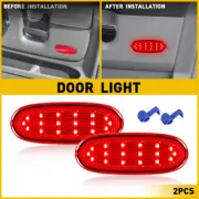 2X Inner Front Door Panel Reflector Light For 2002-2009 Dodge Ram 1500/2500/3500