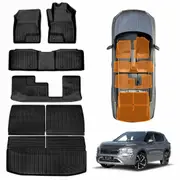 3 Pcs Boot Liners Floor Mats for Mitsubishi Outlander ZM 7 Seater Petrol 2021-2025 All Weather Heavy Duty Cargo Car Trunk Luggage Tray