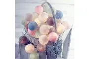 Indoor 3M 20Led Battery Powered Cotton Ball String Lights