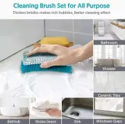 Scrub Brush Small Grout Brush with Stiff Bristles & Comfort Grip TINA&TONY Clean