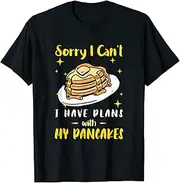 [X.Style] Sorry I Can't I Have Plans with My Pancakes - Kids Pancakes ds1566 T-Shirt (3XL) Black