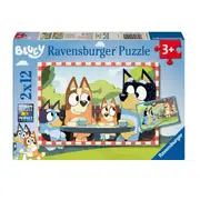 2x12pc Ravensburger Bluey Floor Jigsaw Puzzle 271x18cm Set Kids/Children 3y+