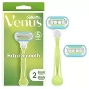 Gillette Venus Extra Smooth Razor Handle + 2 Blade Refills