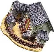 HOMOCONO Miniature House for Crafts Resin Cottage Decor Mini Village Decor Fairy Garden House Micro Landscaping House Ornament Resin Tiny House Miniature House Model