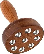 FRCOLOR Steel Ball Massage Roller Pressure Beech Massager for Foot Hand Leg and Back Muscle Relaxation Easy to Clean for Soothe Waist Tension