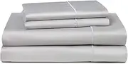 Alessia Bamboo Cotton Queen Sheet Set - Perla Grey