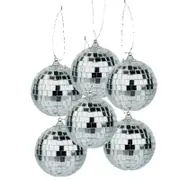 Mini Disco Balls Silver x6 Hanging Party Decorations Supplies Dance Stage Mirror