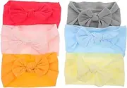 Vaguelly 6pcs Girl Headbands Soft Bowknot Hairbands for Comfortable Elastic Headwear Flower Girl Accessories for All Ages