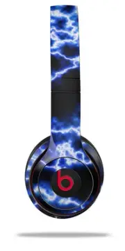 Skin Wrap for Beats Solo Wireless 2 3 4 Electrify Blue SKIN ONLY