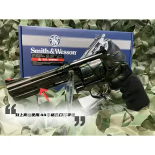 (傑國模型) S&W M629 真槍廠授權刻字 Smith & Wesson CO2 左輪手槍 5吋 鈦黑色