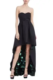 [BADGLEY MISCHKA] SURPRISE HIGH LOW GOWN US 8 BLACK
