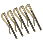5pcs Spring Clip Bar 80mm Metal Slim Holder Clamp - Leather Wallet Card, Brass