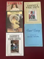 5 - Vintage Knitting Machine Pattern Books For Standard Machine Coats & Socks