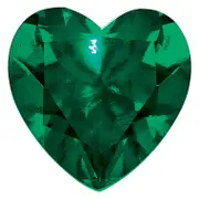 Gemstone Created Emerald 6mm Heart