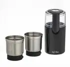 Stainless Steel Leaf & Bean 2 in 1 Electric Coffee Spice Grinder Removable Bowls