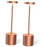 Cordless Table Lamps Rechargeable Set of 2, Portable LED Rose Gold (Set of 2)