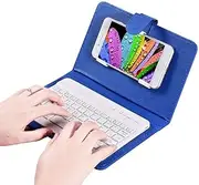 Bluetooth Keyboard Case, Detachable Wireless Keyboard with Flip Case Cover, Tablet Keyboard Case For Android, Windows, iOS (Blue)