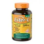 American Health Vitamin C 500 mg Coated Tablets, Immune System Booster, Stoma...