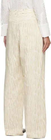 Song For The Mute Graphic Printed Wide-Leg Pants EU38,IT34,EU40,IT36 White