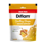 Difflam Soothing Drops And Immune Support Honey & Lemon 42