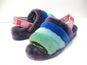 UGG FLUFF YEAH SLIDE RAINBOW MAN / WOMEN SANDAL MULTI COLOR US MEN 9 / WOMEN 11