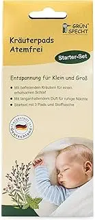 Herbal Pads Breath-Free for Breathing in The Cold Season, Soothing, Starter Set with 3 Fragrance Pads and Fabric Wrist Bag (1502-V2)