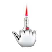 Funny Middle Finger Torch Lighter Windproof Jet Flame Refillable Butane Lighter