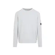 [Cp Company] Cp Company-Light Blue Crewneck Cotton Sweatshirt-Uomo L STAND