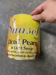 Diced Pears In Light Syrup 2 Available 6 Lbs 10oz/3.0 Kg
