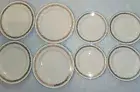 Grace Teaware 4 Dinner & 4 Salad Plates Trim Roman Gold Leaf Crown Laurel Set