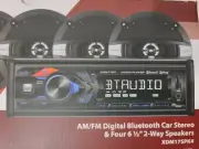 New Dual Bluetooth 200W Car Stereo w/ 4 6 1/2" Speakers USB Aux Voice Activation