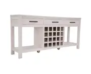 Foxglove Sideboard Buffet Wine Cabinet Bar Bottle Wooden Storage Rack - White