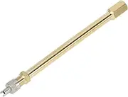 X AUTOHAUX Tire Valve Stem Air Inflation Adaptor Durable 120mm Long Tire Valve Extension Copper Silver Tone Gold Tone