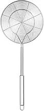 SHOWERORO Chinese Style Fire Resistant Spoon Large Size Sieve Spoon Kitchen Tool Slotted Spoon Stainless Steel Pasta Strainer Easy to Use