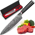 8In Damascus Chef Knife VG10 Steel Kitchen Knife with Ergonomic Handle Cleaver