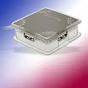 Ruilogod Square Shape Computer Laptop Notebook USB 2.0 4 Port Hub