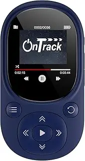 OnTrack Pact Clip Mp3 Player 64GB Internal Memory Bluetooth Line-In Recording Compact and Convenient