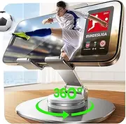 LISEN Phone Stand for Desk Foldable Cell Phone Holder for Table 360° Rotatable Mobile Phone Holder for Desk Accessories Compatible with iPhone 16 15, Samsung, Google, All 4-8 Inch Smartphones
