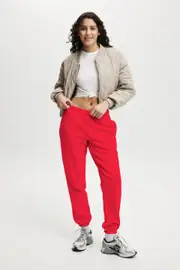 [Body] Body - Plush Essential Gym Sweatpant - Raspberry/light raspberry M RASPBERRY/LIGHT RASPBERRY