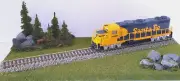HO SCALE~ARYCLIC TRAIN DISPLAY CASE~15.5"SINGLE ANGLED TRACK~NATURAL LANDSCAPING