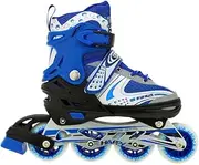 732-733 Adjustable Inline Skates, Roller Skates for Kids with All Wheel Light Up,Indoor/Outdoor Lace-Up Fun Illuminating Roller Skate for Kid/Children's Inline Skates 70mm Wheels